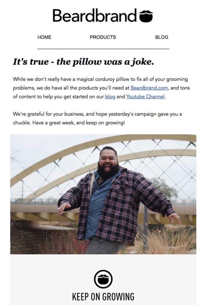 Beardbrand April Fools_ Email