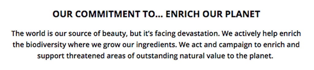 The Body Shop Commitment