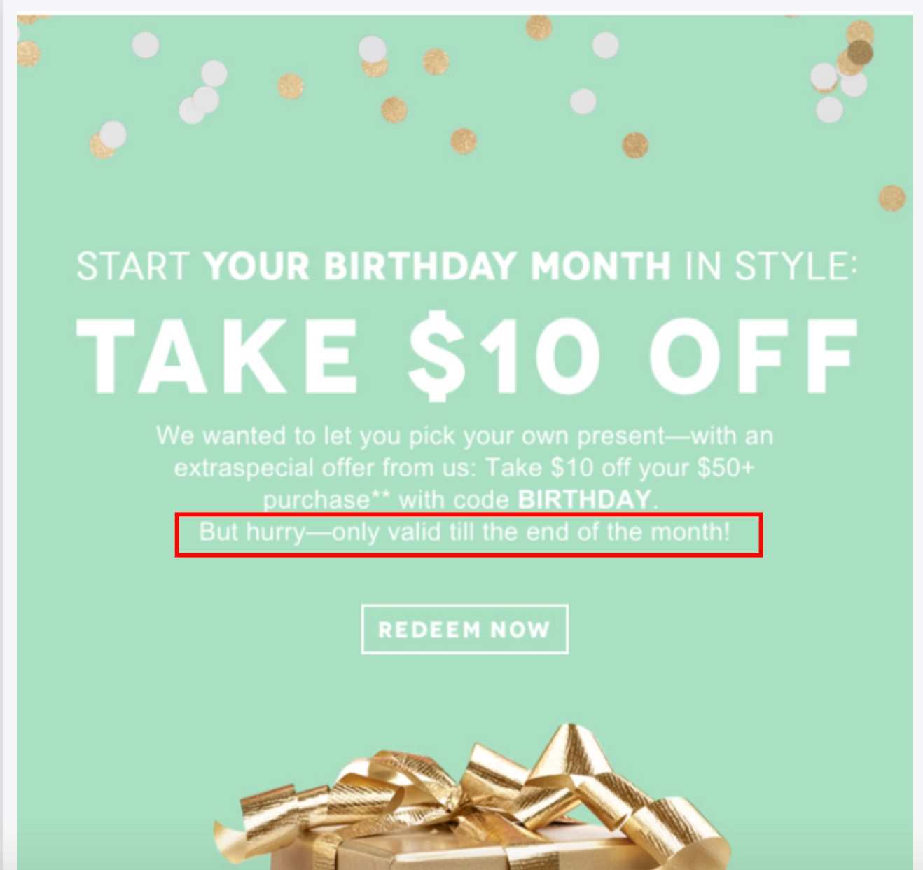 Birchbox Email Example